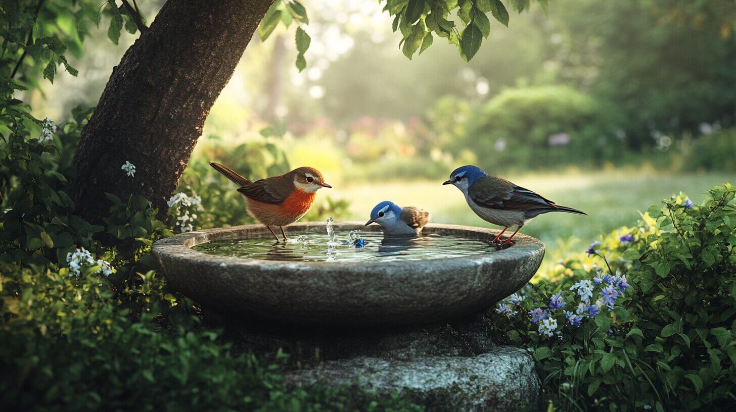 Vogeltränke – der richtige Platz entscheidet