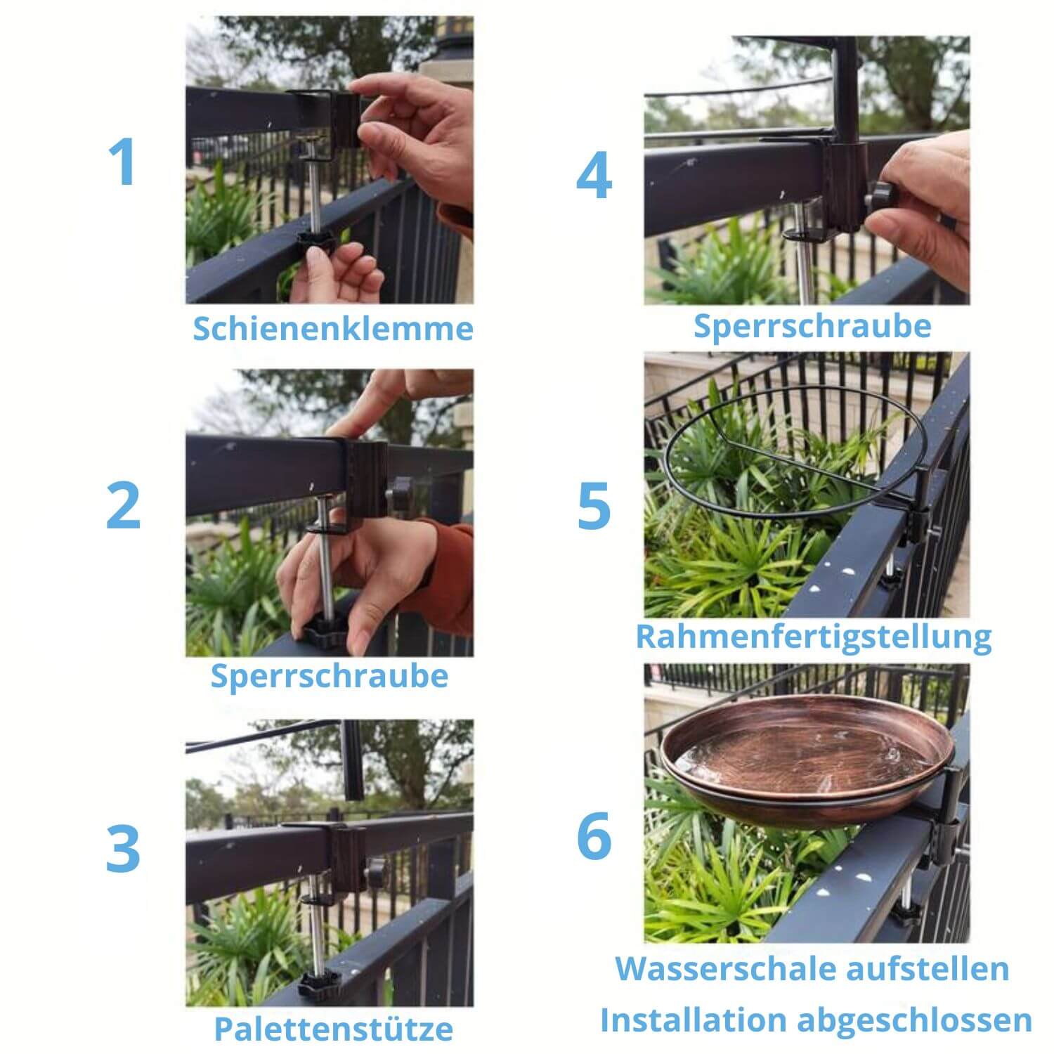 Vogeltränke Balkon Groß