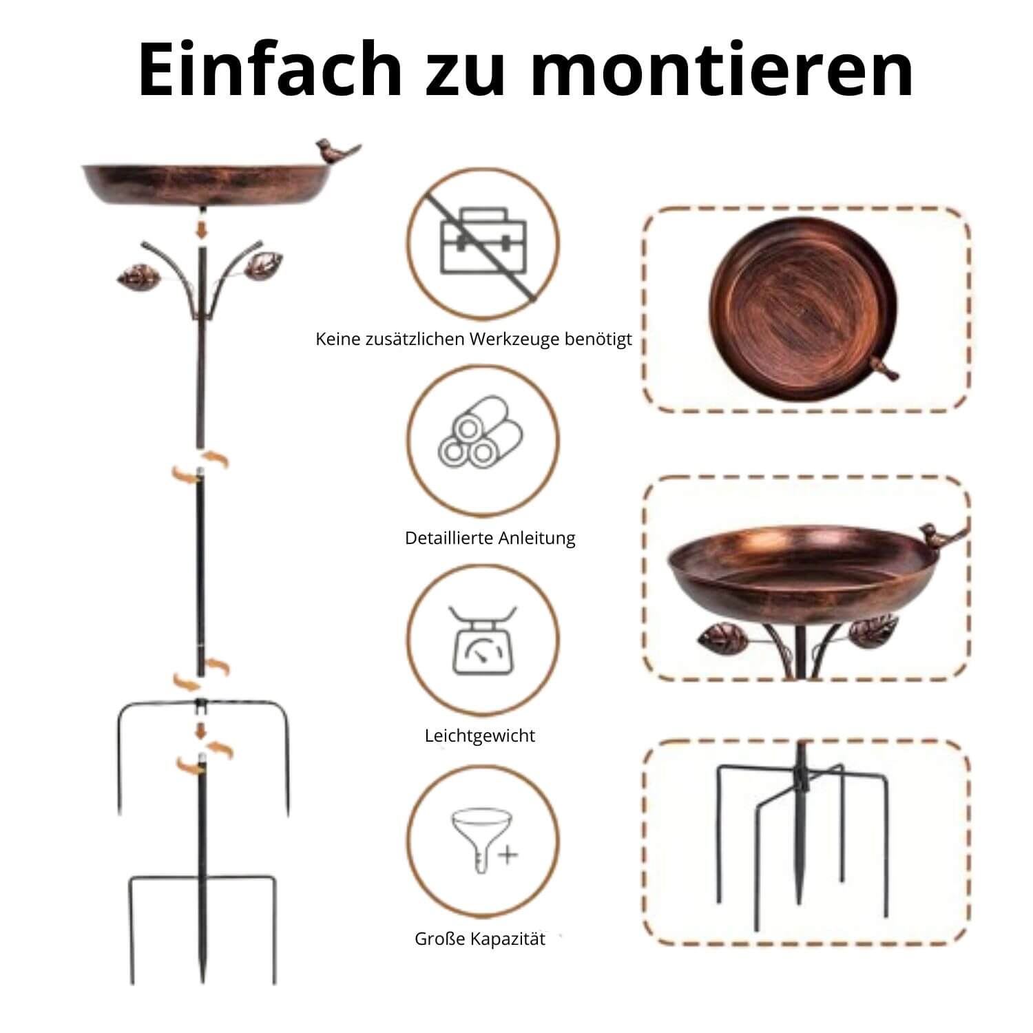 Vogeltränke Stehend Garten