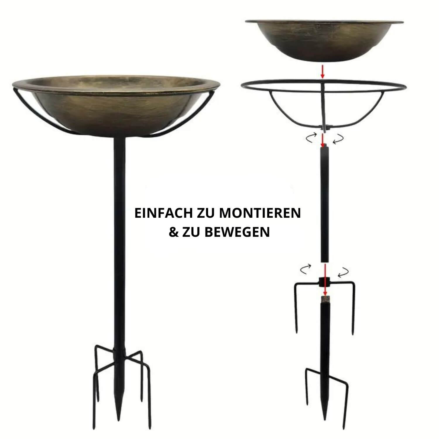 Vogeltränke Stehend Metall