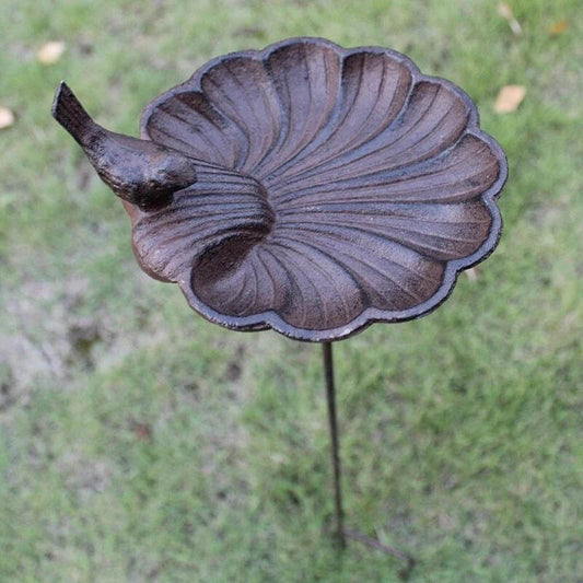 Vogeltränke auf Stab Gusseisen