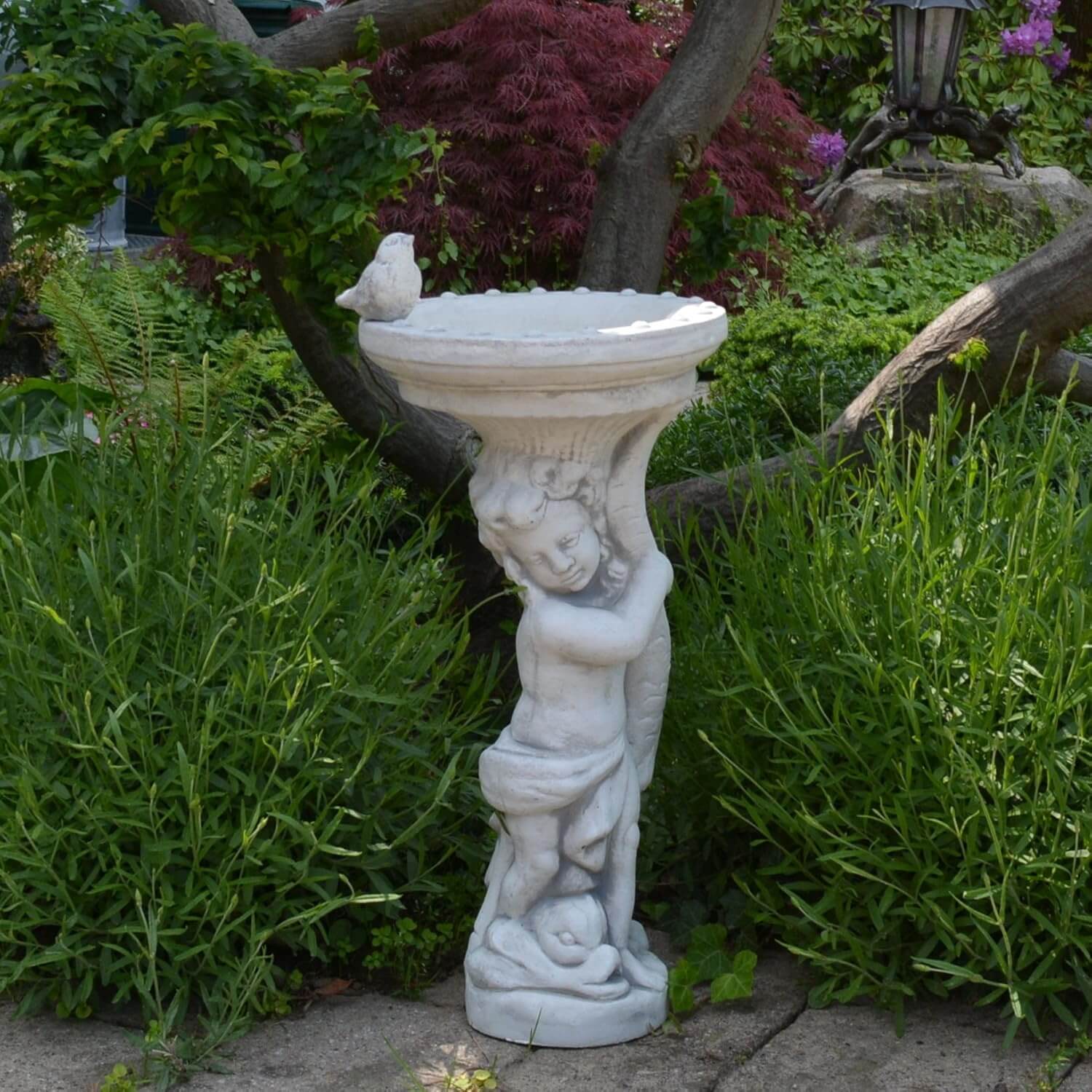 Vogeltränke Stehend Stein