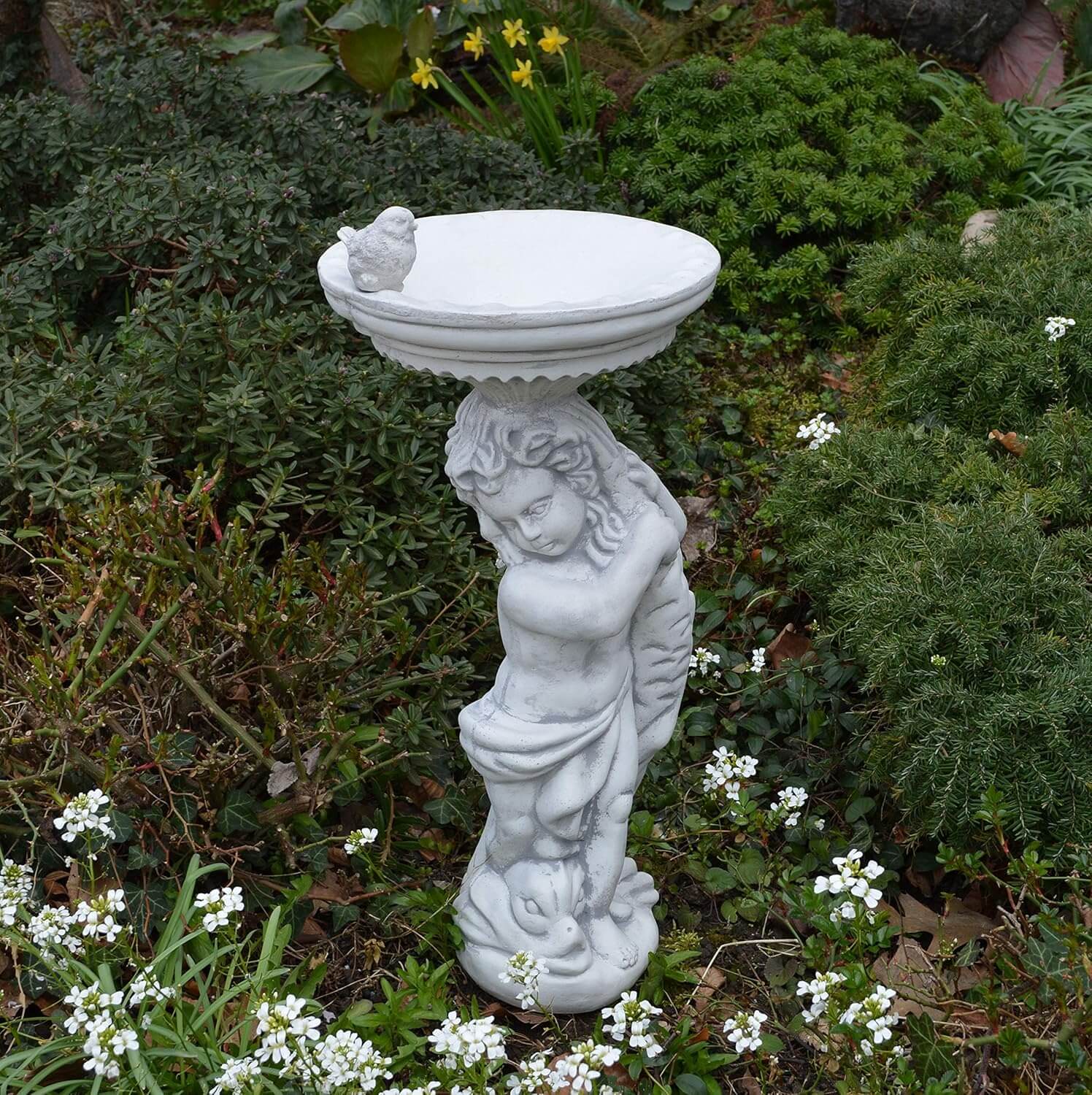 Vogeltränke Stehend Stein