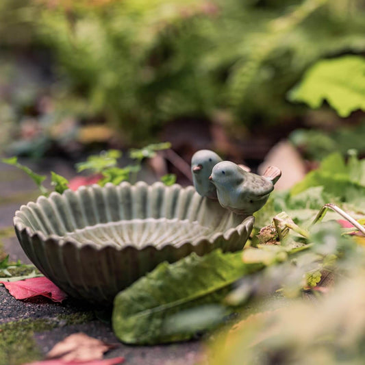 Gartenkeramik Vogeltränke