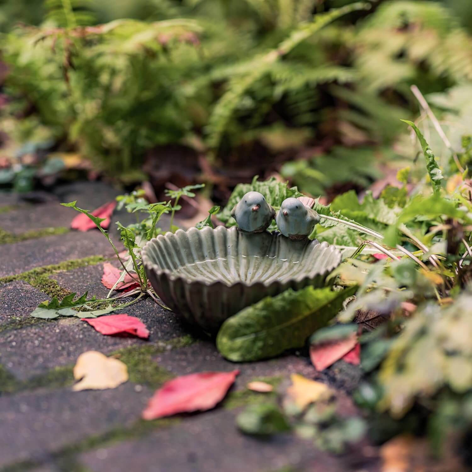 Gartenkeramik Vogeltränke